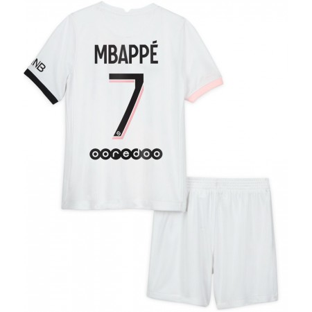 Billiga Fotbollströjor Paris Saint-Germain Kylian Mbappé 7 Barn Borta tröja 2021/22 Kortärmad 